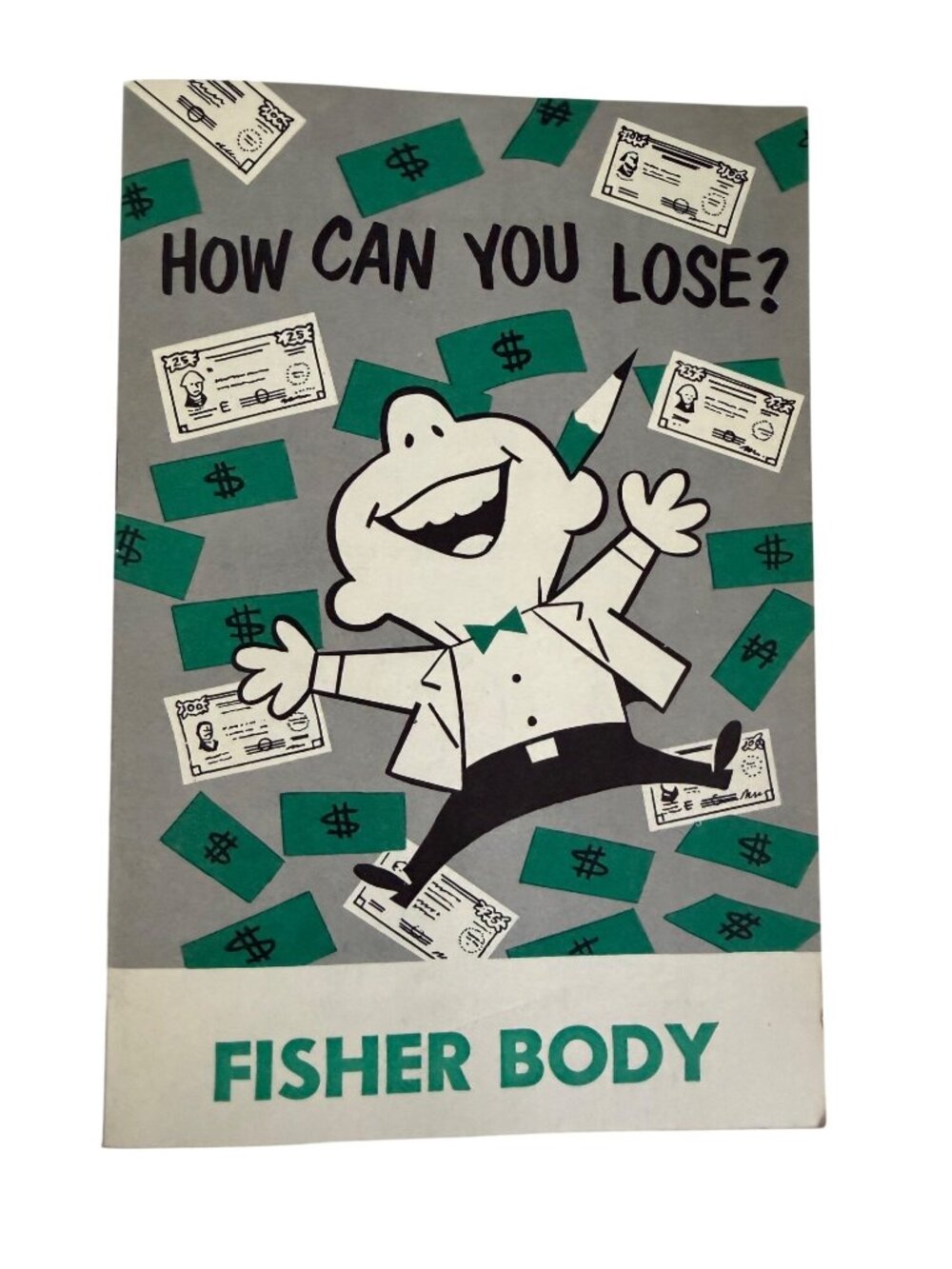 Vintage 1950s Fisher Body General Motors How Can You Lose Employee Suggestion Pl